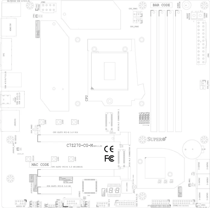 Supermicro Supero C7Z270-CG-M (Intel 1151)