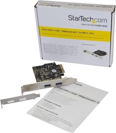 StarTech USB-Controller, 2x USB-A 3.1, PCIe 3.0 x4