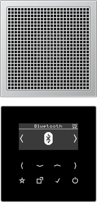 Jung Serie LS Smart Radio DAB+ Bluetooth Set Mono, aluminium