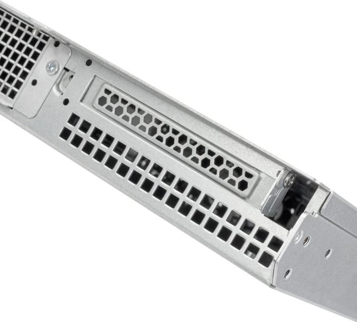 SilverStone RM100, Rackmount Storage, schwarz/grau, 1HE, Flex-ATX
