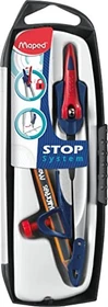 Maped Stop System Innovation Zirkel mit Adapterring, Bleistift, farbig sortiert