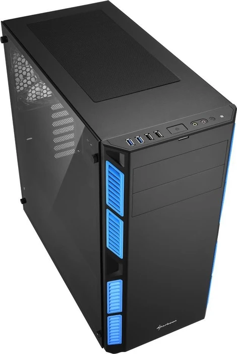 Sharkoon AI7000 Glass blau, Glasfenster