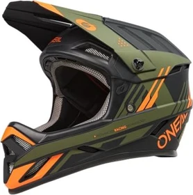 O'Neal Backflip Strike Fullface-Helm black/orange/oliv