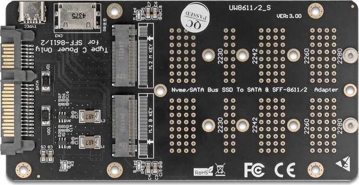DeLOCK SATA 6Gb/s -> M.2 SATA, OCuLink SFF-8612 -> M.2 PCIe