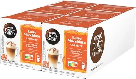 Nestlé Nescafe Dolce Gusto Latte Macchiato Caramel Kaffeekapseln, 48 Stück (6x 8 Stück)