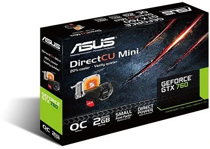 ASUS GeForce GTX 760 DC Mini, GTX760-DCMOC-2GD5, 2GB GDDR5, 2x DVI, HDMI, DP