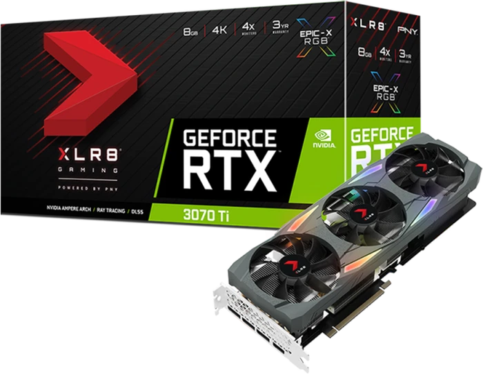 PNY GeForce RTX 3070 Ti XLR8 Gaming Uprising, 8GB GDDR6X, HDMI, 3x DP