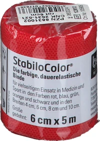 Bort Medical StabiloColor Bandage rot, 6cm x 5m, 1 Stück
