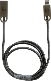 Peter Jäckel Metal High End Lightning-Kabel 1.0m anthrazit