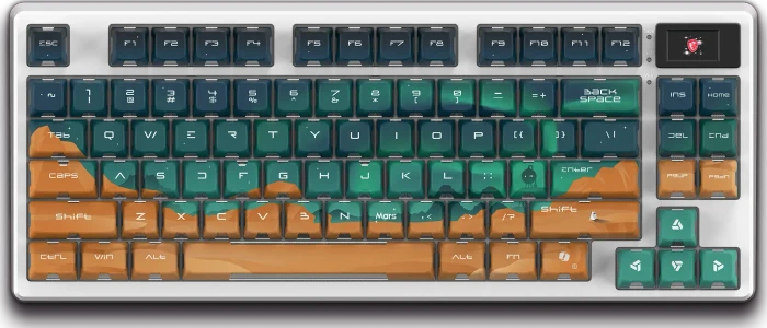 MSI FORGE GK600 TKL Wireless Mars, LEDs RGB, hot-swap, KKT Purple Star, USB/Bluetooth, US