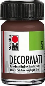 Marabu Decormatt Acrylfarbe, mittelbraun, 15ml