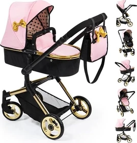 Bayer Design Kombi-Puppenwagen Neo Vario Einhorn rosa/gold/schwarz