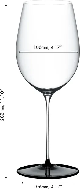 Riedel Fatto A Mano Black Tie Bordeaux Grand Cru Rotweinglas