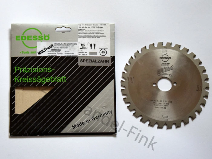 Edessö Type 461 MULTImat Kreissägeblatt 30Z, 180x1.8x30mm, 1 Stück