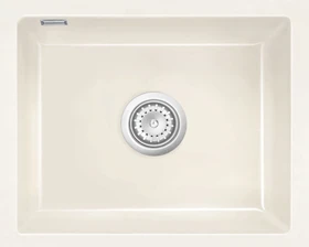 systemceram Mera 50 U Unterbau Becken mittig mit Ablauffernbedienung magnolie
