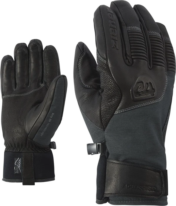Ziener Ganzenberg AS AW Skihandschuhe grey iron tec