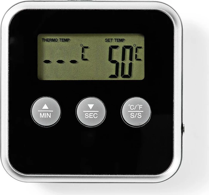 Nedis Fleisch-Thermometer schwarz digital