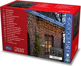 Konstsmide Lichtervorhang Eisregen LED 400x bernstein
