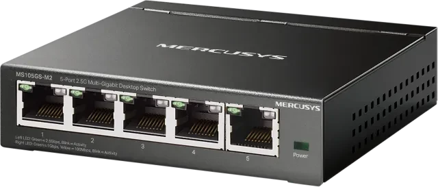 Mercusys Desktop 2.5G Switch, 5x RJ-45