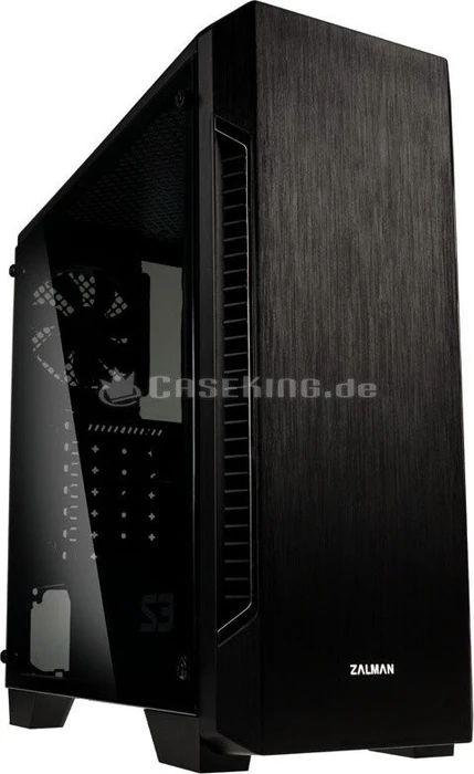 Zalman S3, schwarz, Acrylfenster