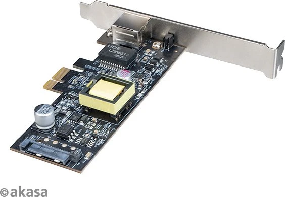 Akasa 2.5G LAN-Adapter, RJ-45, PCIe x1, PoE+