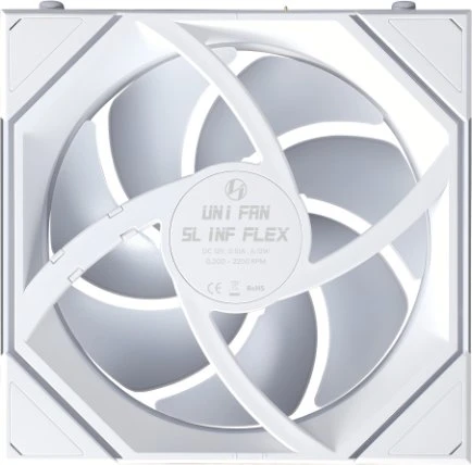 Lian Li Uni Fan SL-INF FLEX ARGB Reverse Blade, weiß, 120mm, 3er-Pack