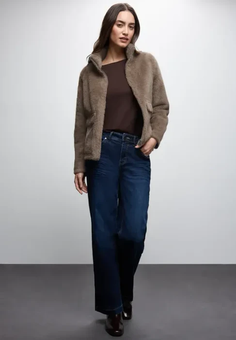 Street One Fake Fur Jacke teddy brown (Damen)
