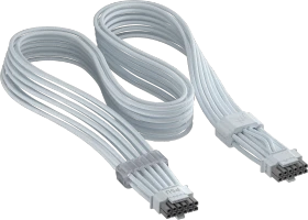 Corsair ThermalProtect PCIe 5.1 600W 12V-2x6 GPU Power Cable, weiß, 65cm (CP-8920473)