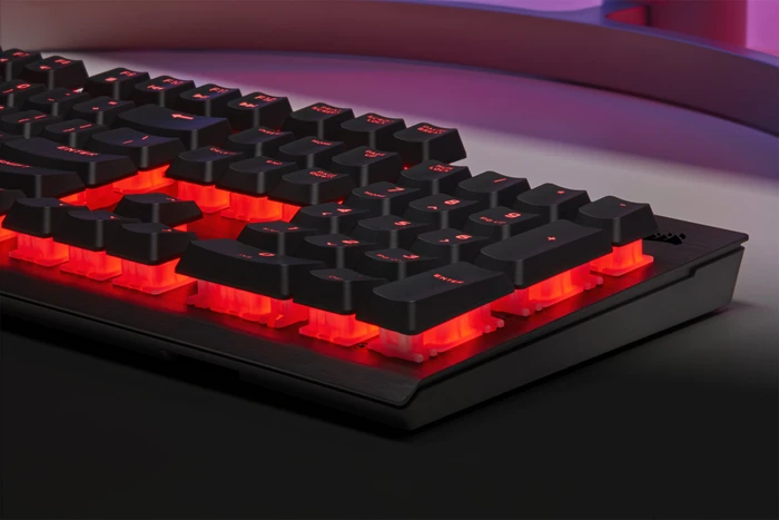 Corsair K60 PRO, LEDs rot, schwarz, Cherry VIOLA, USB, DE