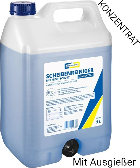 Cartechnic Scheibenreiniger mit Frostschutz Konzentrat 5l