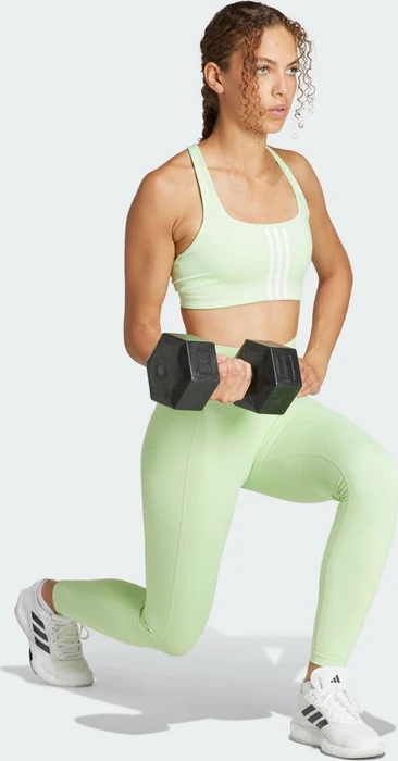 adidas Optime Full-Length Hose lang semi green spark (Damen)