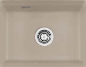 systemceram Kara 50 U/g Unterbau Becken mittig mit Ablauffernbedienung fango
