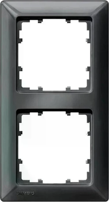 Siemens Rahmen 2-fach 5TG2552-6 | DELTA line | Unterputz Schalterrahmen | 151x80mm | Thermoplast | carbon metallic Image