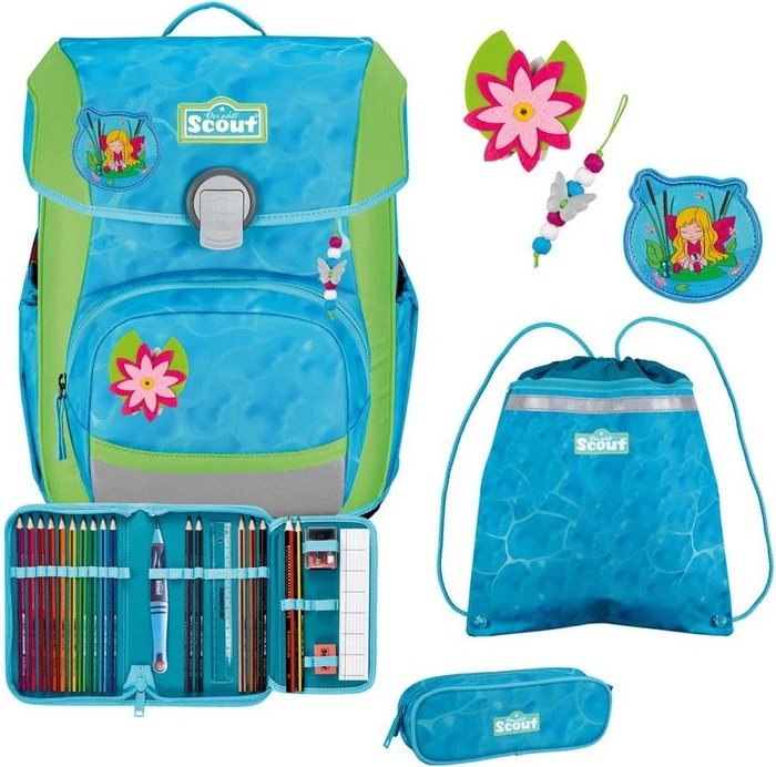 Scout Scout Neo DIN Water Lily Schultaschen-Set, 4-tlg.