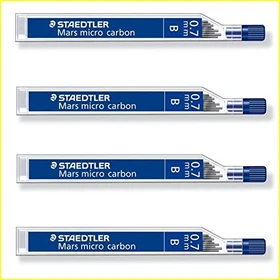 Staedtler Mars micro carbon 250 Druckbleistiftmine B 0.7mm graphit, 4er-Pack