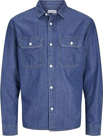 Jack & Jones Comfort Fit Jeans Hemd langarm medium blue denim (Herren)