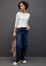 Street One Basic Shirt langarm weiß (Damen)