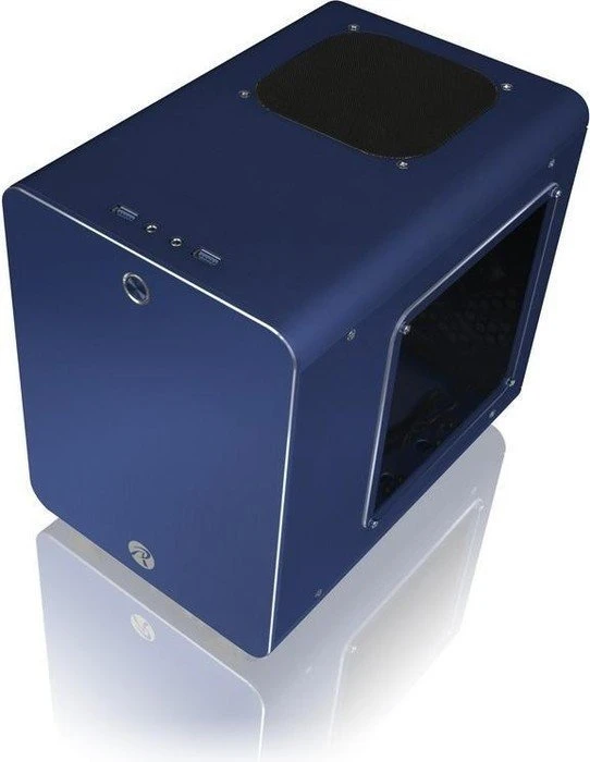 Raijintek Metis Plus, blau, Acrylfenster, Mini-ITX