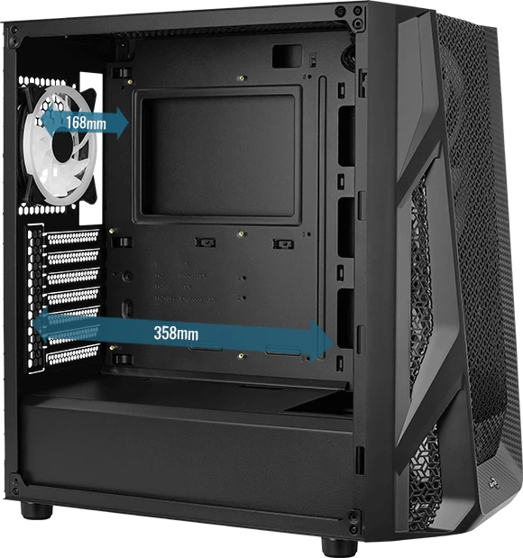 AeroCool AirHawk Duo ARGB, Glasfenster