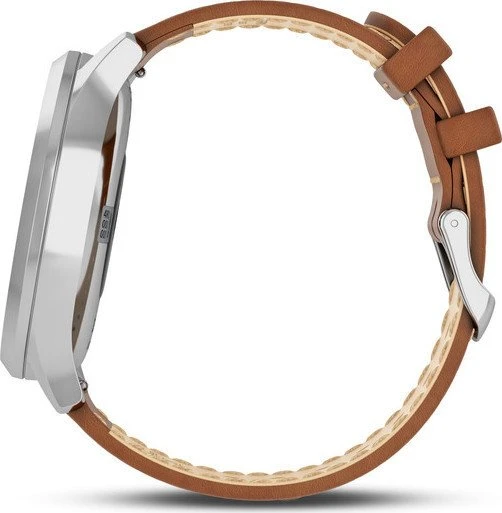 Garmin vivomove HR Premium Aktivitäts-Tracker edelstahl/braun