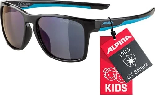 Alpina Flexxy Cool Kids I black-cyan/ceramic mirror blue (Junior)