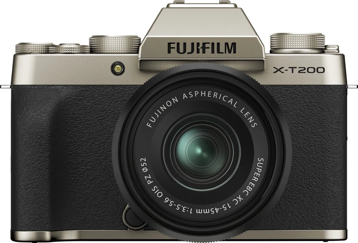 Fujifilm X-T200 gold mit Objektiv Fujinon XC 15-45mm 3.5-5.6 OIS PZ