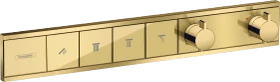 Hansgrohe RainSelect Thermostat Unterputz für 4 Verbraucher polished gold optic