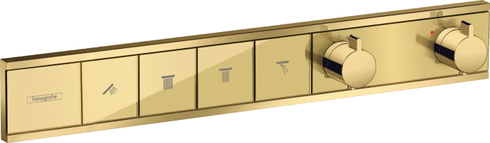 Hansgrohe RainSelect Thermostat Unterputz für 4 Verbraucher polished gold optic
