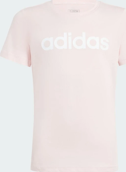 adidas Essentials Linear Logo Cotton Slim Fit T-Shirt kurzarm sandy pink/white (Junior)