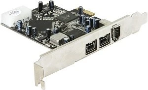 DELOCK PCIe Karte > 2x extern FireWire B + 1x extern FireW A Image