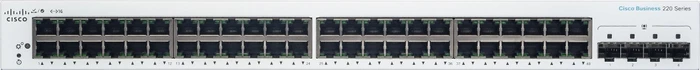 Cisco Business 220 Rackmount Gigabit Smart Switch, 48x RJ-45, 4x SFP
