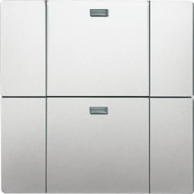 Busch-Jaeger WaveLine Wandsender Funk 2-fach, Pur Edelstahl, edelstahl