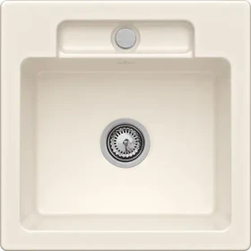Villeroy & Boch Siluet 50 S flat flächenbündig Becken mittig mit Ablauffernbedienung crema