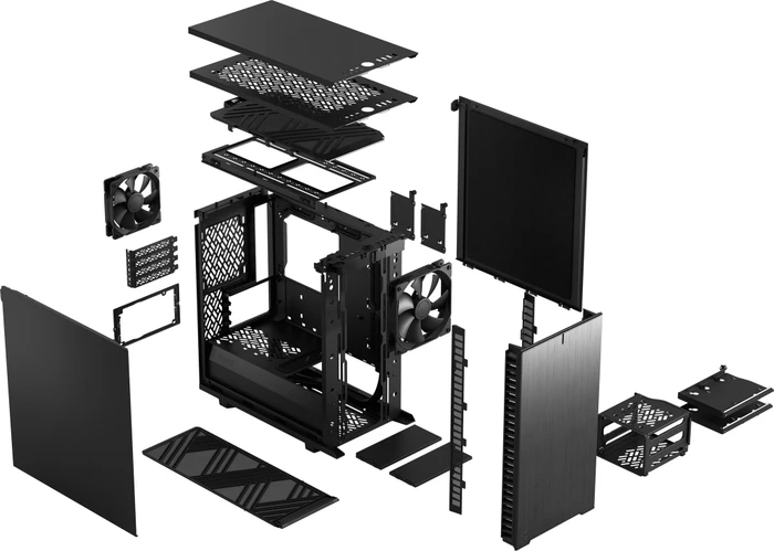 Fractal Design Define 7 Mini Black Solid, schallgedämmt